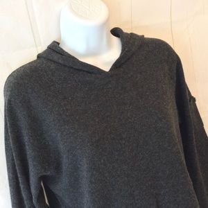 J Crew Lambswool Hoodie Sweater Gray Women’s Medium